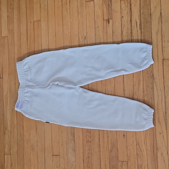 Nike Air Kids Standard Fit Taper Leg Regular Length Fleece White Jogger Size M - Picture 8 of 11
